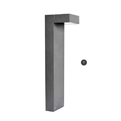 Square Black Bollard Lights